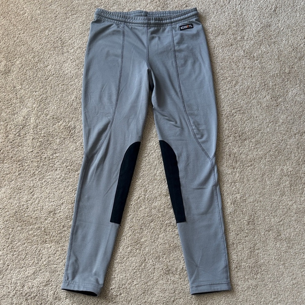 Kerrits Gray Knee Patch Riding Tights